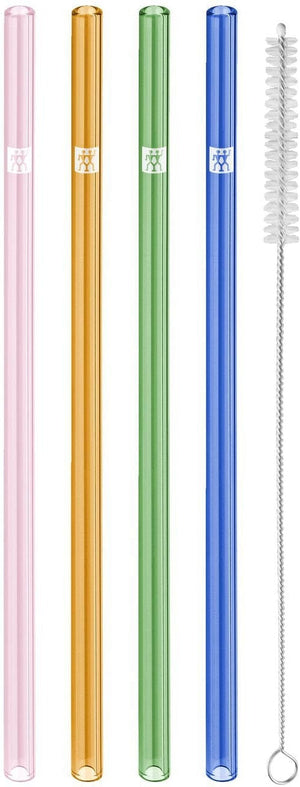 ZWILLING - Sorrento Straight Coloured Glass Straws - 39500-602